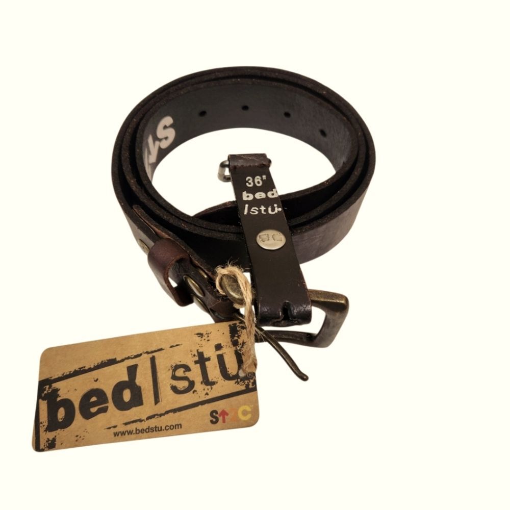 NEW Bed Stu Stand Up 2 Cancer Rustic Brown Leather Belt US 36